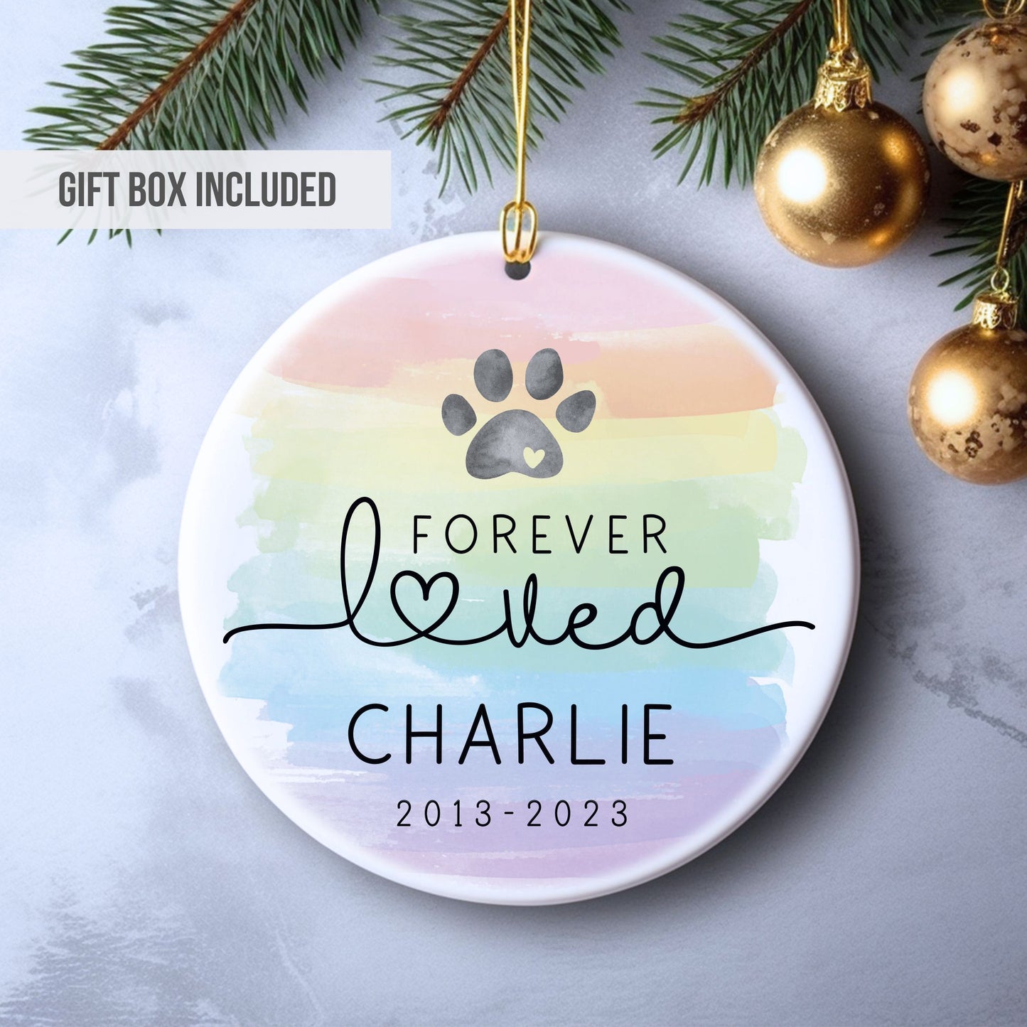 Personalized Pet Memorial Christmas Ornament