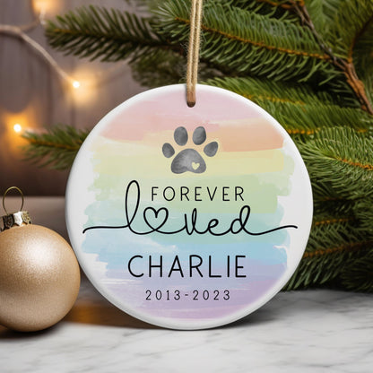 Personalized Pet Memorial Christmas Ornament