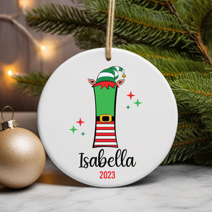 Custom Initial Ornament for Kids