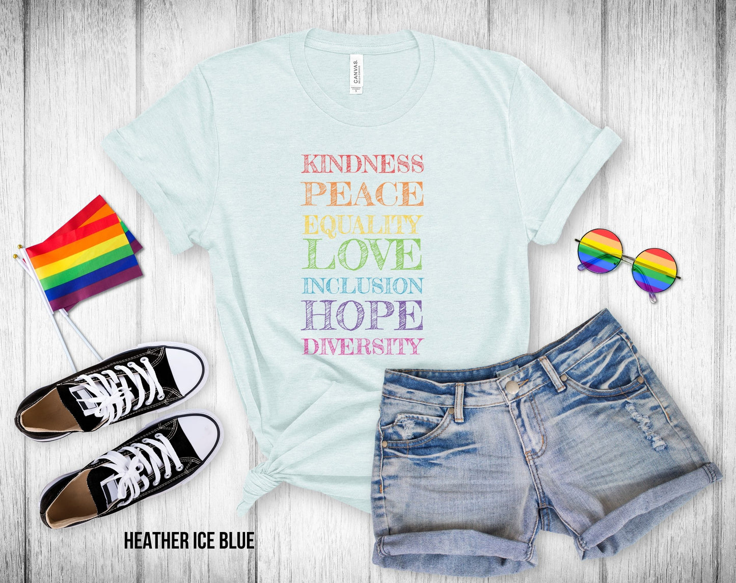 Kindness Peace Equality - Unisex Tee