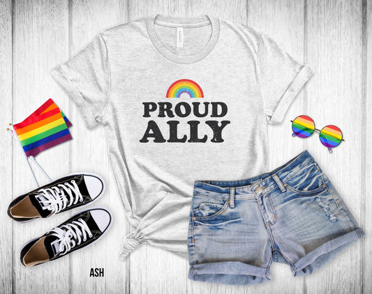 Proud Ally - Rainbow Arch - Unisex Tee