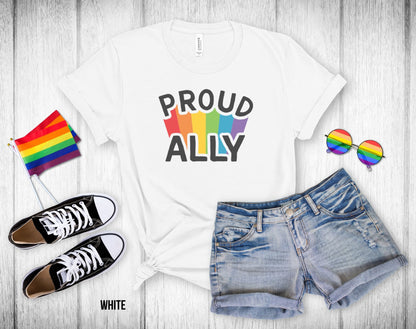 Proud Ally - Rainbow Beam - Unisex Tee