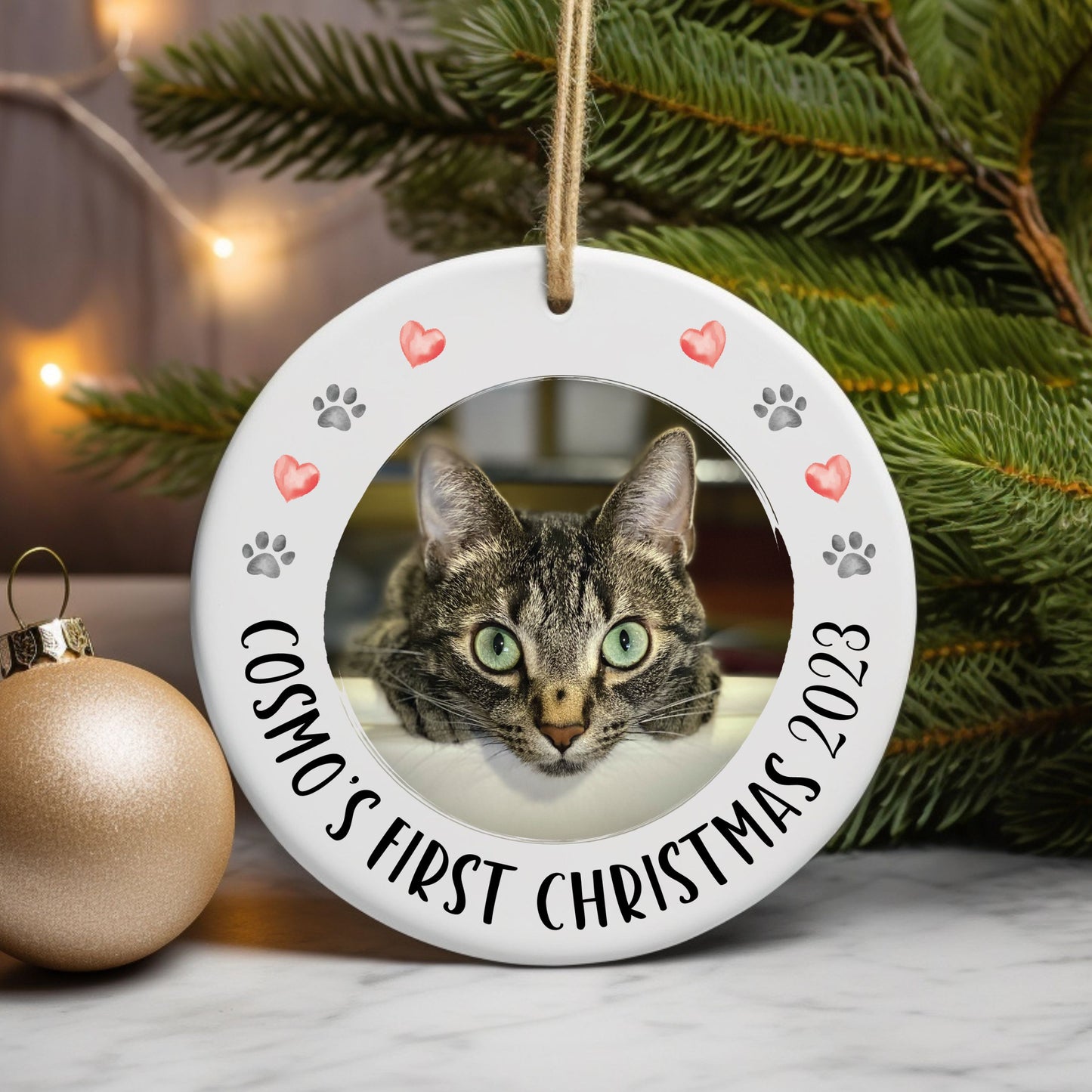 Personalized Pet First Christmas Ornament