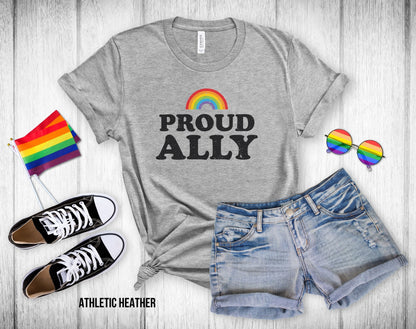 Proud Ally - Rainbow Arch - Unisex Tee