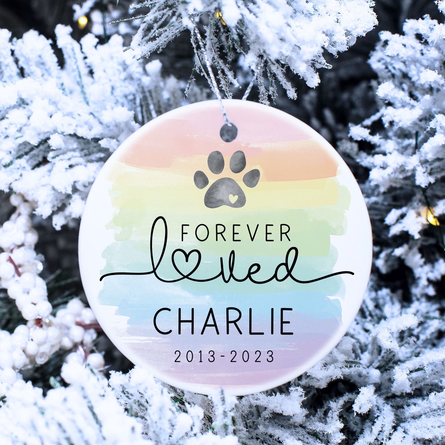 Personalized Pet Memorial Christmas Ornament