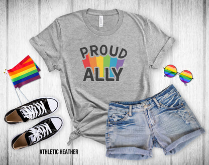 Proud Ally - Rainbow Beam - Unisex Tee