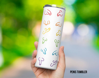 Rainbow Boob or Penis 20oz Stainless Steel Double Wall Insulated Tumbler