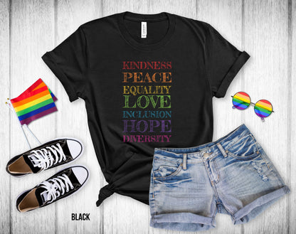 Kindness Peace Equality - Unisex Tee