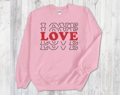 Love Love Love Valentines Day Unisex Sweatshirt