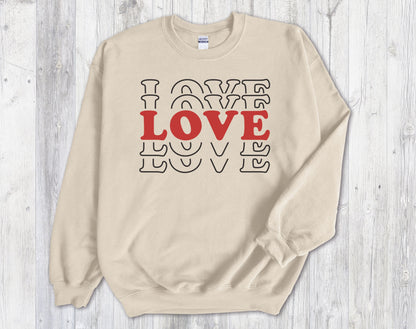 Love Love Love Valentines Day Unisex Sweatshirt