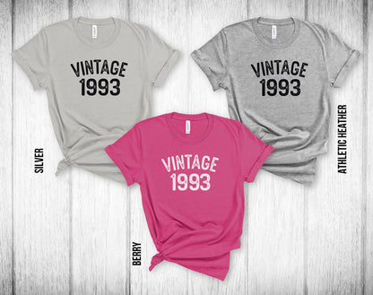 30th Birthday Unisex Tee - Vintage 1993