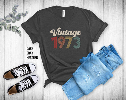 50th Birthday Unisex Tee - Vintage 1973