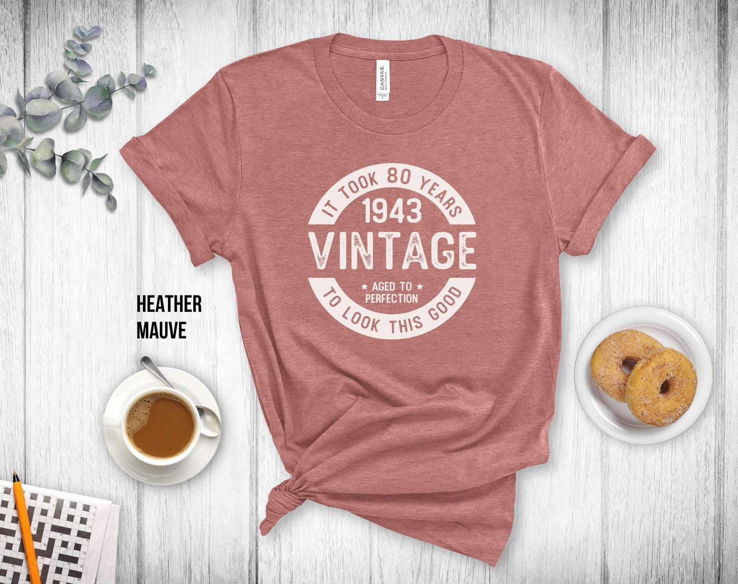 80th Birthday Unisex Tee, 1943 Shirt