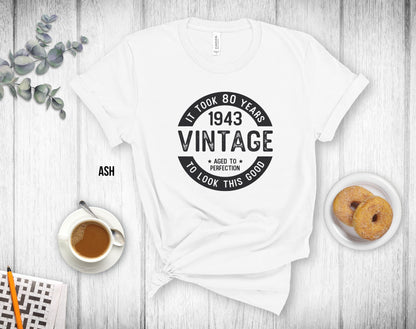 80th Birthday Unisex Tee, 1943 Shirt