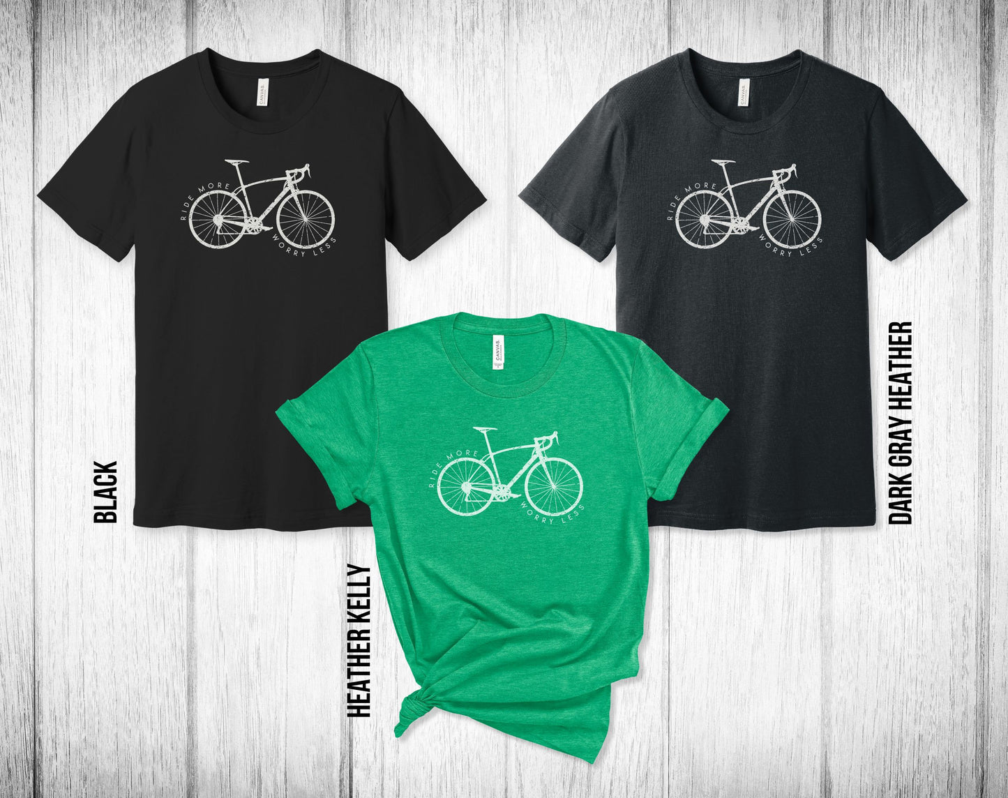 Ride More Worry Less Bike Shirt - Unisex Tee