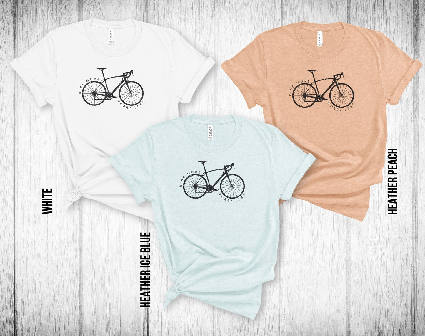 Ride More Worry Less Bike Shirt - Unisex Tee