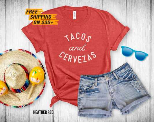 Tacos and Cerveza Unisex Tee - Cinco De Mayo Shirt