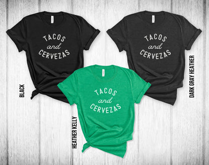 Tacos and Cerveza Unisex Tee - Cinco De Mayo Shirt