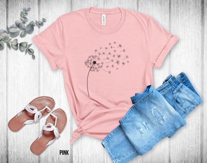 Blowing Dandelion Unisex Tee - Flower Shirt - Mother's Day Gift