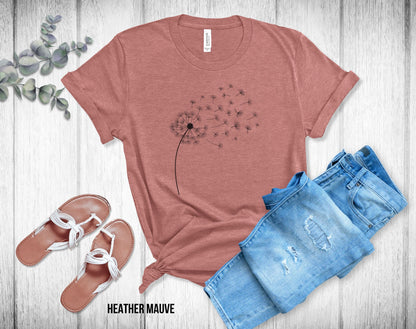 Blowing Dandelion Unisex Tee - Flower Shirt - Mother's Day Gift