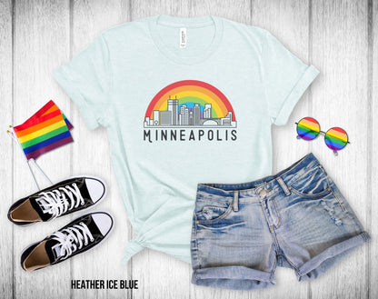 Minneapolis Rainbow Skyline - Unisex Tee