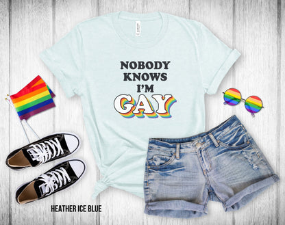 Nobody Knows I'm Gay - Unisex Tee