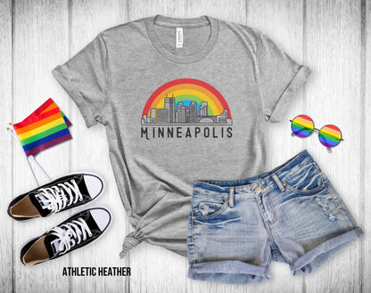 Minneapolis Rainbow Skyline - Unisex Tee